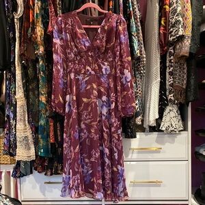 Flowery Floral Purple Dress